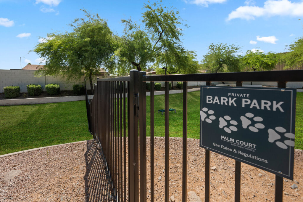 Fenced private bark park