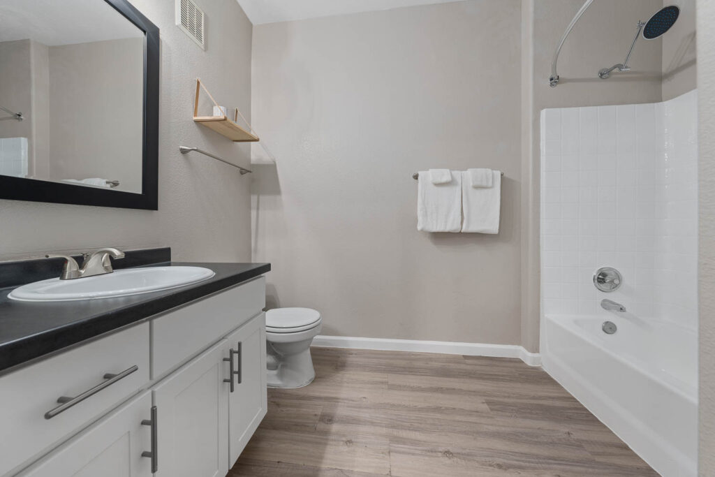 Bathroom with toilet and tub/shower
