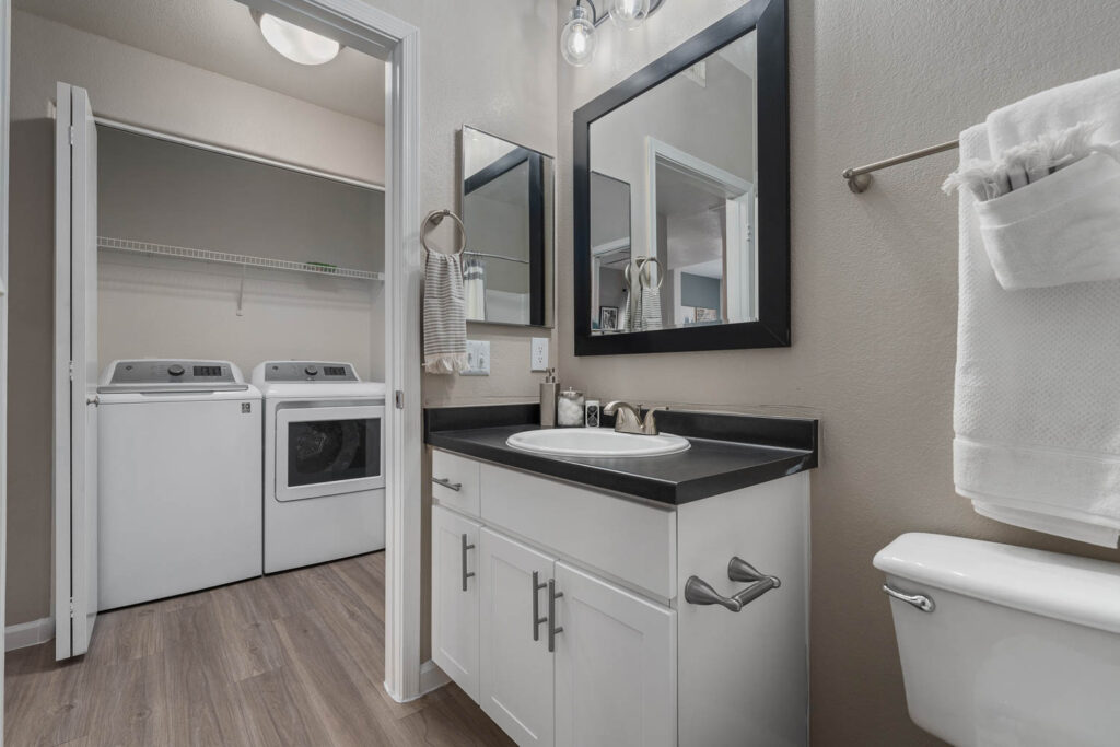 Bathroom and laundry closet
